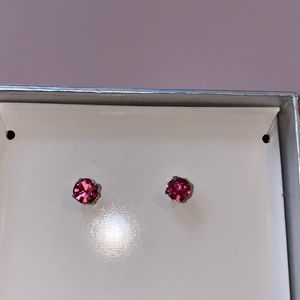 pink gem earrings